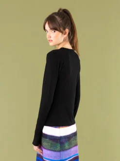 Black Evening T-shirt With Mittens<agnès b. Discount