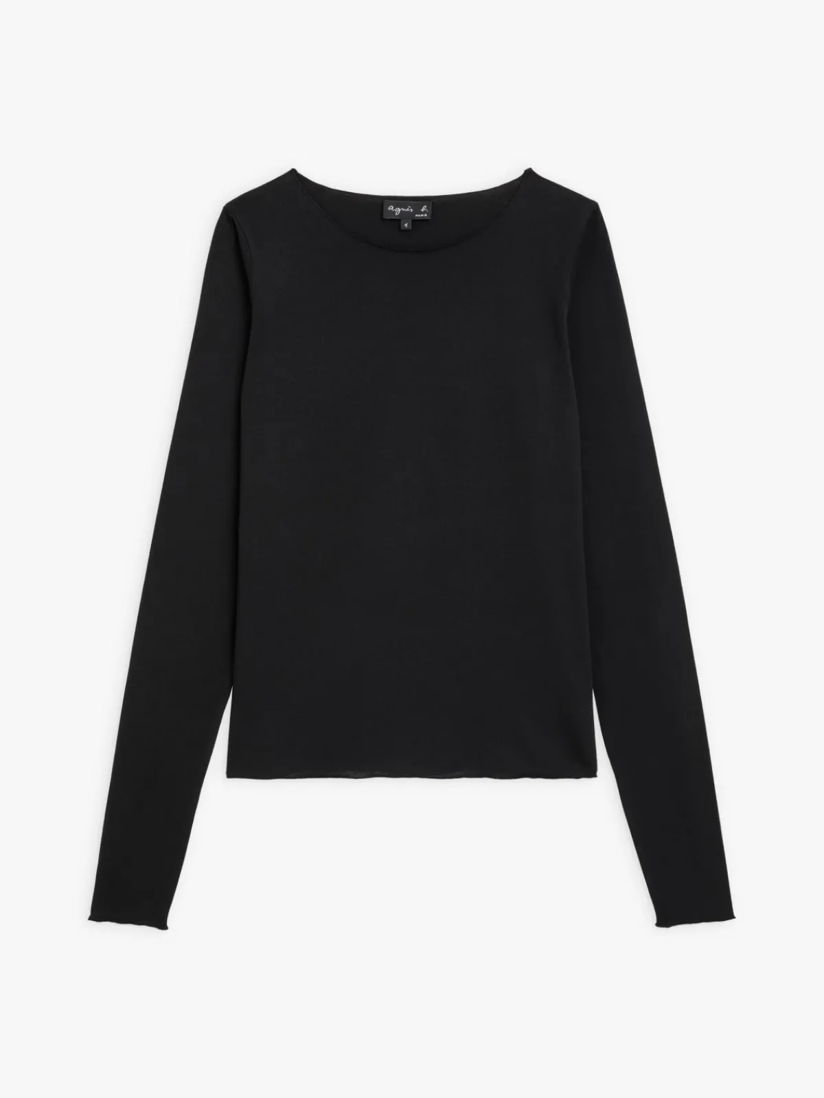 Black Extra-long Sleeves Ultra T-shirt<agnès b. Clearance