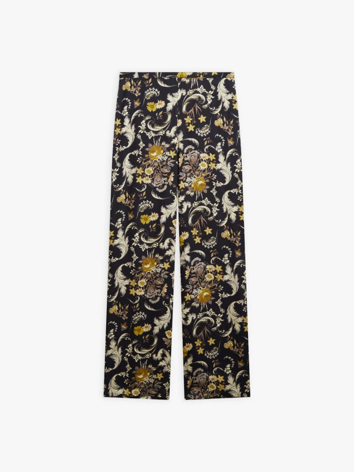 Black Floral Pattern Juna Pants<agnès b. Hot