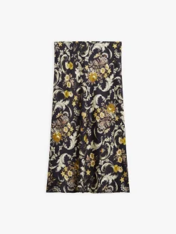 Black Floral Pattern Tulipe Skirt<agnès b. Clearance