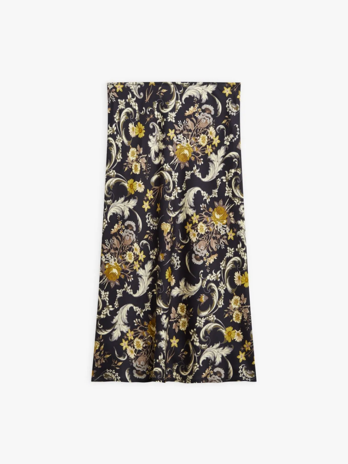 Black Floral Pattern Tulipe Skirt<agnès b. Clearance