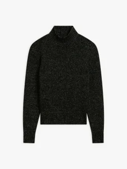 Black High Neck Glittery Rêve Sweater<agnès b. Fashion