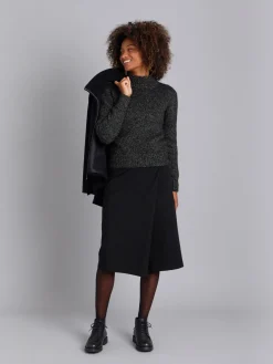 Black High Neck Glittery Rêve Sweater<agnès b. Fashion