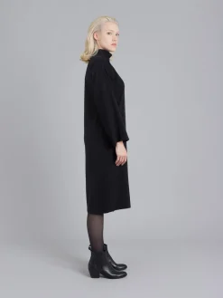 Black High Neck Kimono Dress<agnès b. Hot