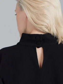Black High Neck Kimono Dress<agnès b. Hot
