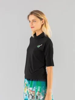 Black High Neck Moree Top<agnès b. Shop