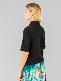 Black High Neck Moree Top<agnès b. Shop