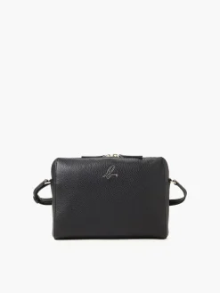 Black Iris Leather Handbag<agnès b. Sale