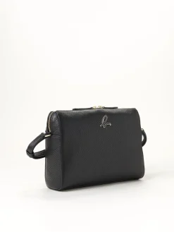 Black Iris Leather Handbag<agnès b. Sale