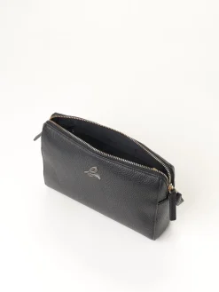 Black Iris Leather Handbag<agnès b. Sale