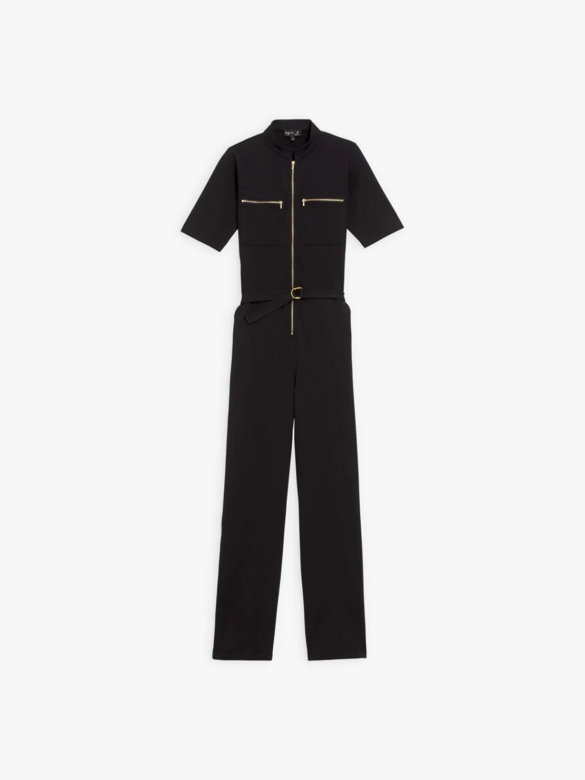 Black Jersey Handy Long Jumpsuit<agnès b. Hot
