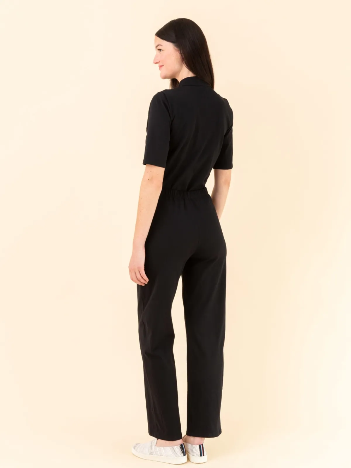 Black Jersey Handy Long Jumpsuit<agnès b. Hot