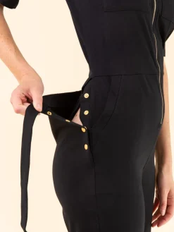 Black Jersey Handy Long Jumpsuit<agnès b. Hot