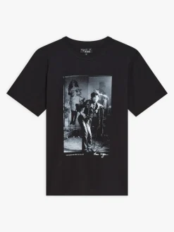 Black Le Mixte Artist Alan Vega Unisex Cotton Jersey T-shirt<agnès b. Outlet