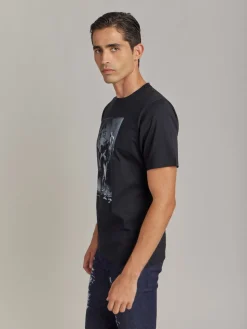 Black Le Mixte Artist Alan Vega Unisex Cotton Jersey T-shirt<agnès b. Outlet