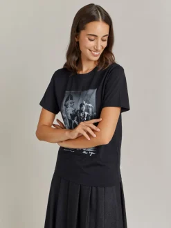 Black Le Mixte Artist Alan Vega Unisex Cotton Jersey T-shirt<agnès b. Outlet
