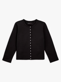 Black Le Petit Cotton Fleece Cardigan<agnès b. Hot