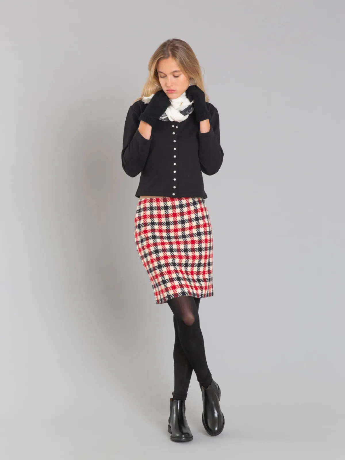 Black Le Petit Cotton Fleece Cardigan<agnès b. Hot
