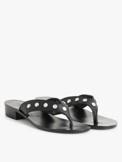 Black Leather X K. JacquesJava Sandals<agnès b. Discount