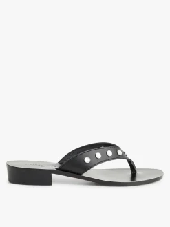 Black Leather X K. JacquesJava Sandals<agnès b. Discount