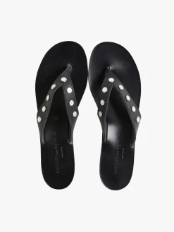 Black Leather X K. JacquesJava Sandals<agnès b. Discount