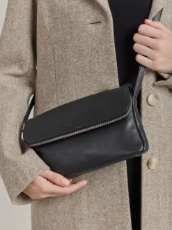 Black Leather Asya Bag<agnès b. Cheap