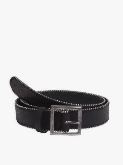 Black Leather Belt With Metal Beads<agnès b. Best Sale