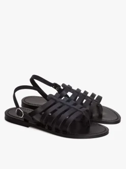 Black Leather Homère Sandals K. Jacques<agnès b. Best