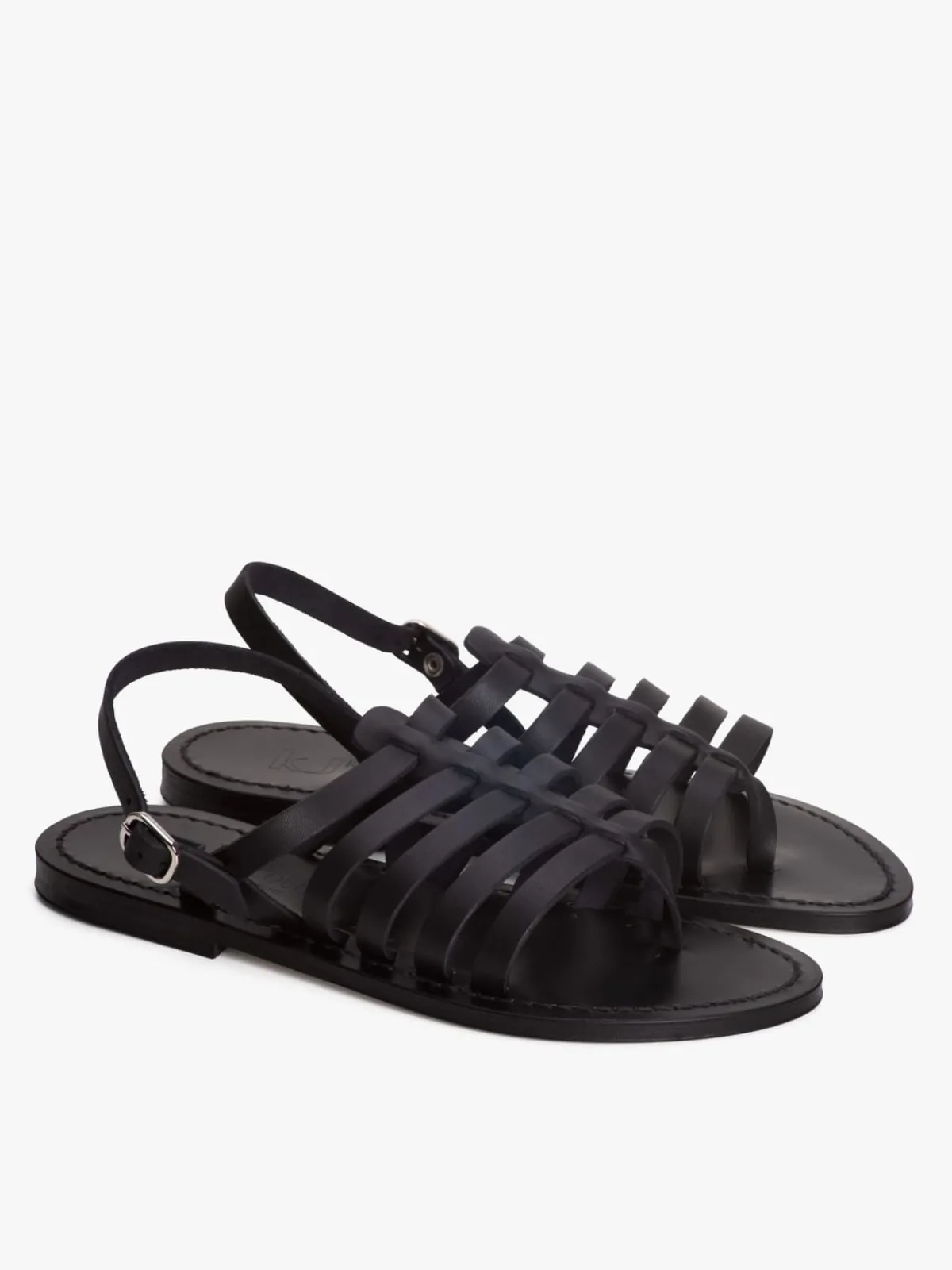 Black Leather Homère Sandals K. Jacques<agnès b. Best
