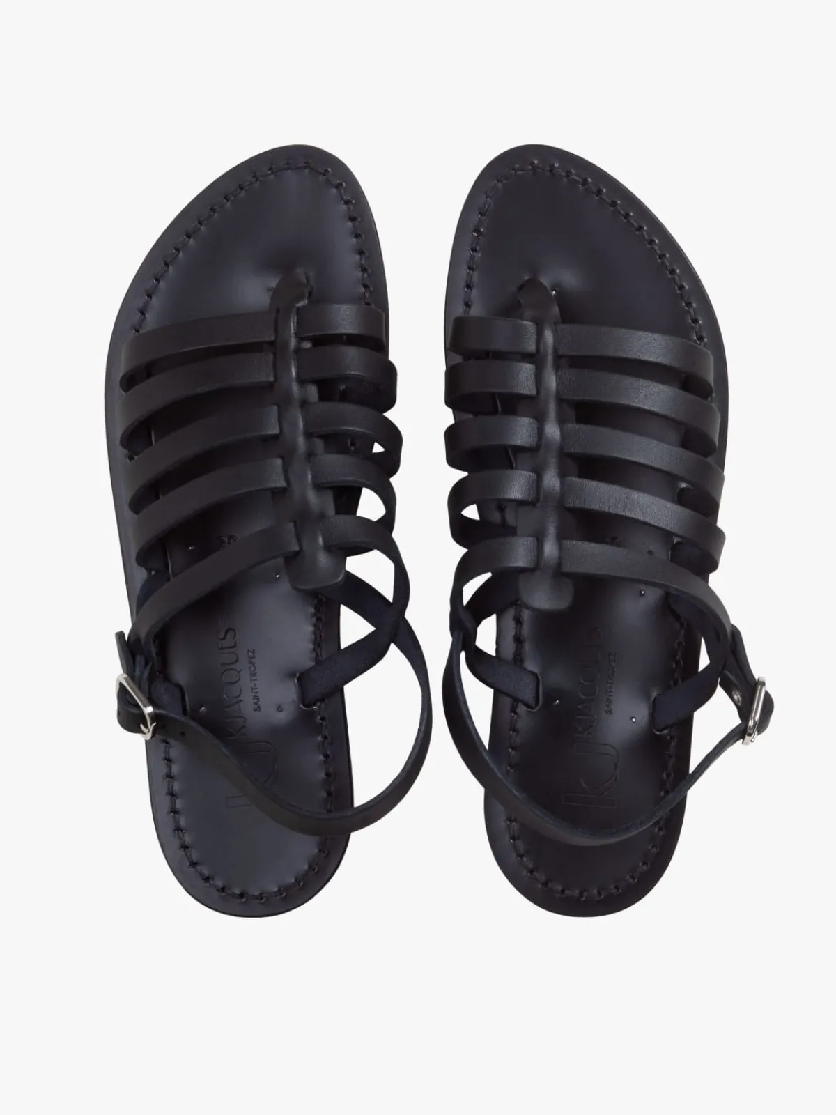 Black Leather Homère Sandals K. Jacques<agnès b. Best