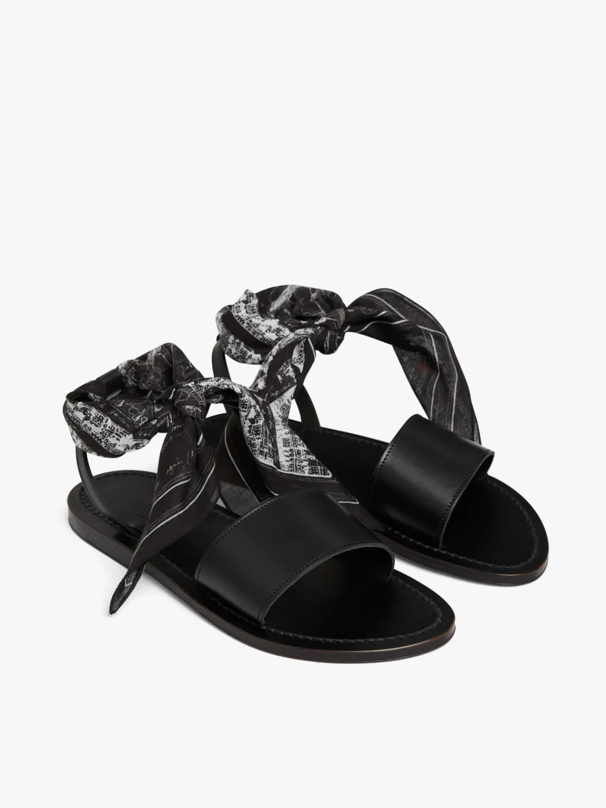 Black Leather K.Jacques Pour Prométhéesandals<agnès b. Best Sale