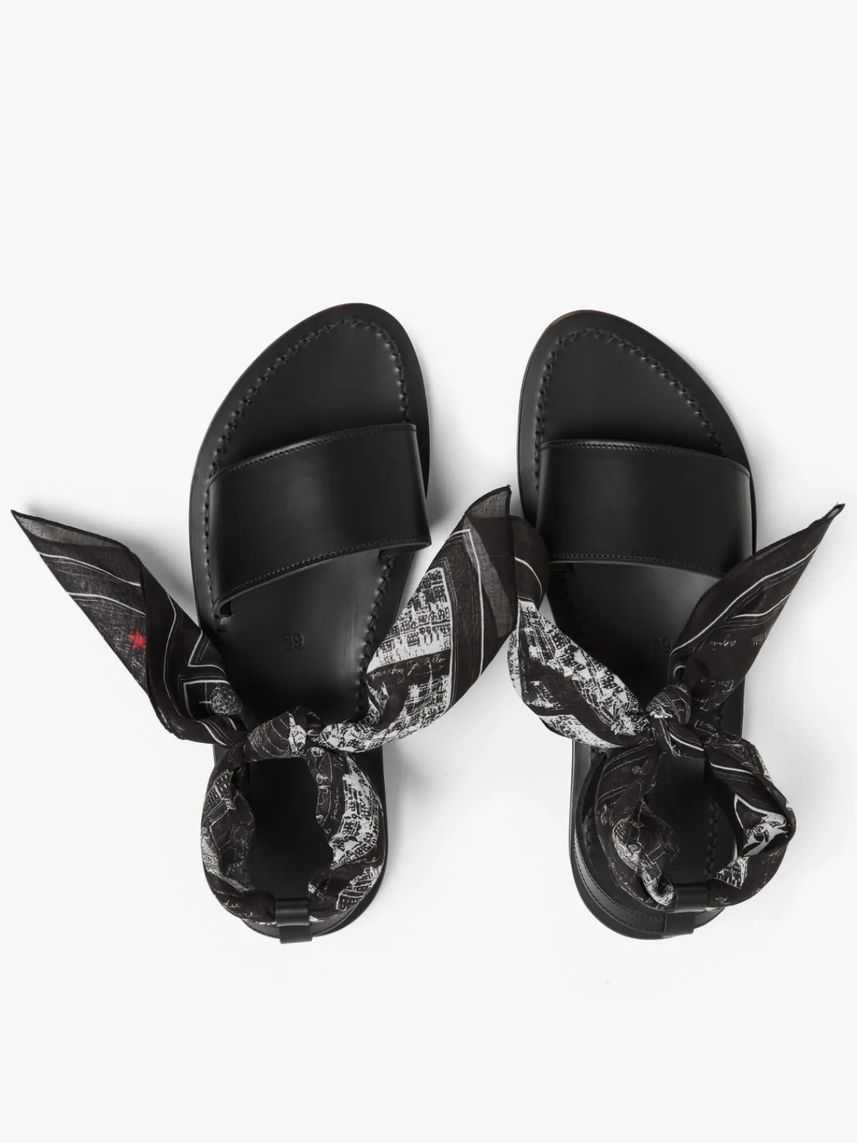Black Leather K.Jacques Pour Prométhéesandals<agnès b. Best Sale
