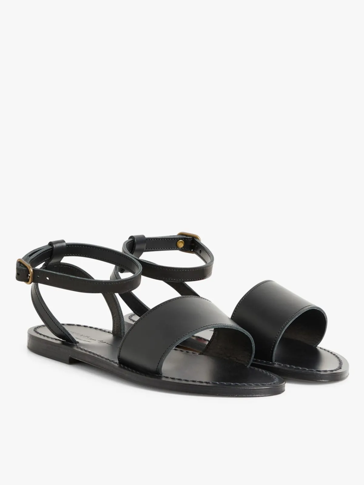 Black Leather K.Jacques Pour Prométhéesandals<agnès b. Best Sale