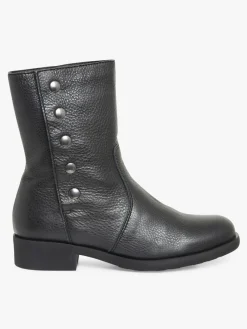 Black Leather New Pression Boots<agnès b. Shop