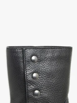 Black Leather New Pression Boots<agnès b. Shop