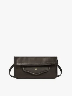 Black Leather Sofia Clutch<agnès b. Outlet