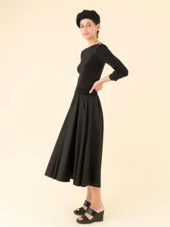 Black 3/4-length Sleeves Badiane Sweater<agnès b. Hot