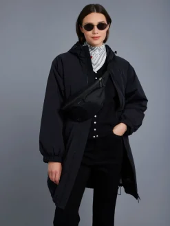 Black Lined Hooded Parka<agnès b. Online