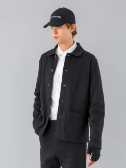 Black Mandarin 2 Jacket Cotton Fleece<agnès b. Cheap