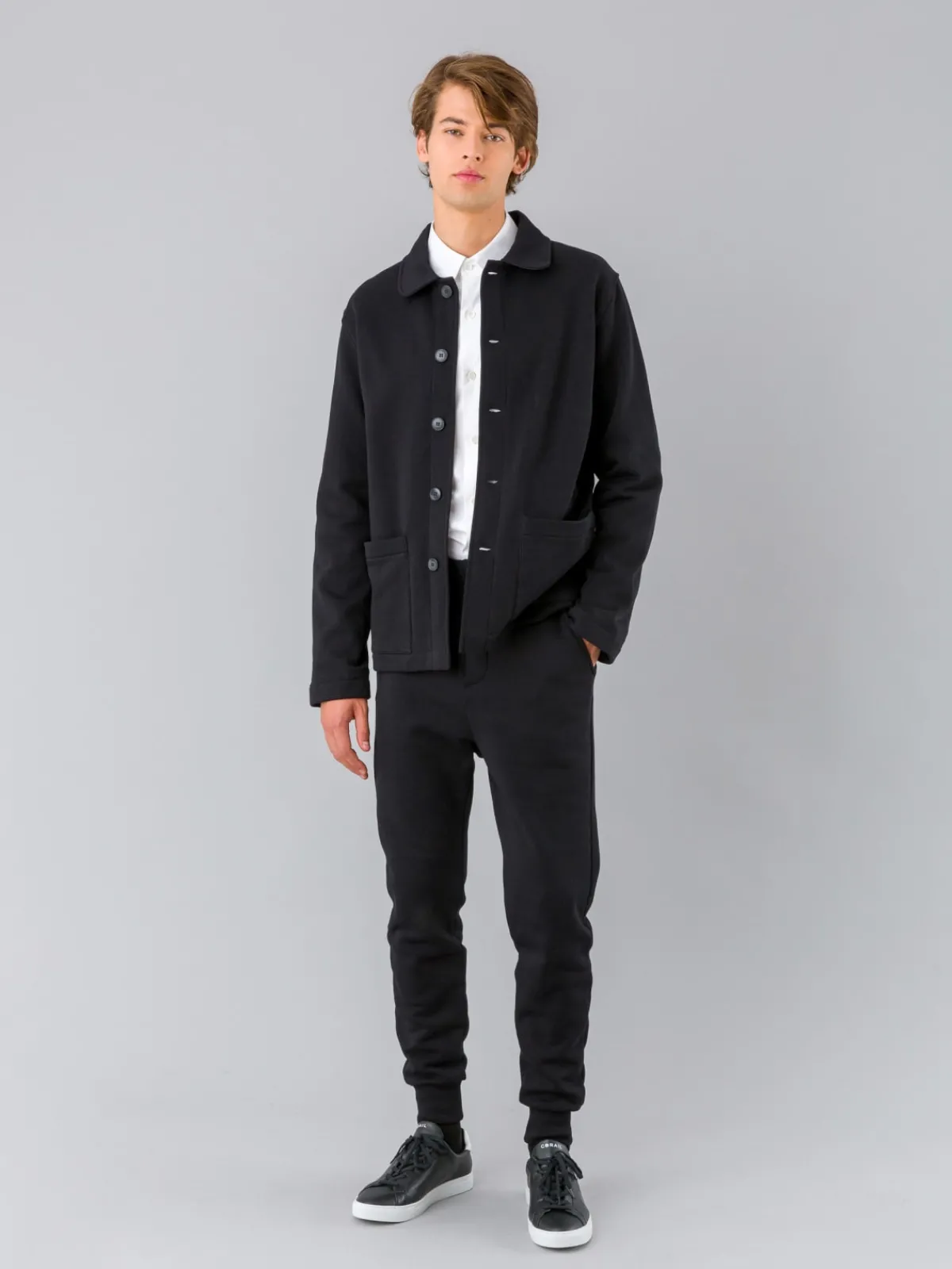 Black Mandarin 2 Jacket Cotton Fleece<agnès b. Cheap