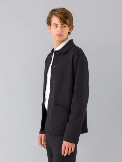 Black Mandarin 2 Jacket Cotton Fleece<agnès b. Cheap