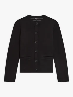 Black Merino Wool Coco Jacket<agnès b. Cheap