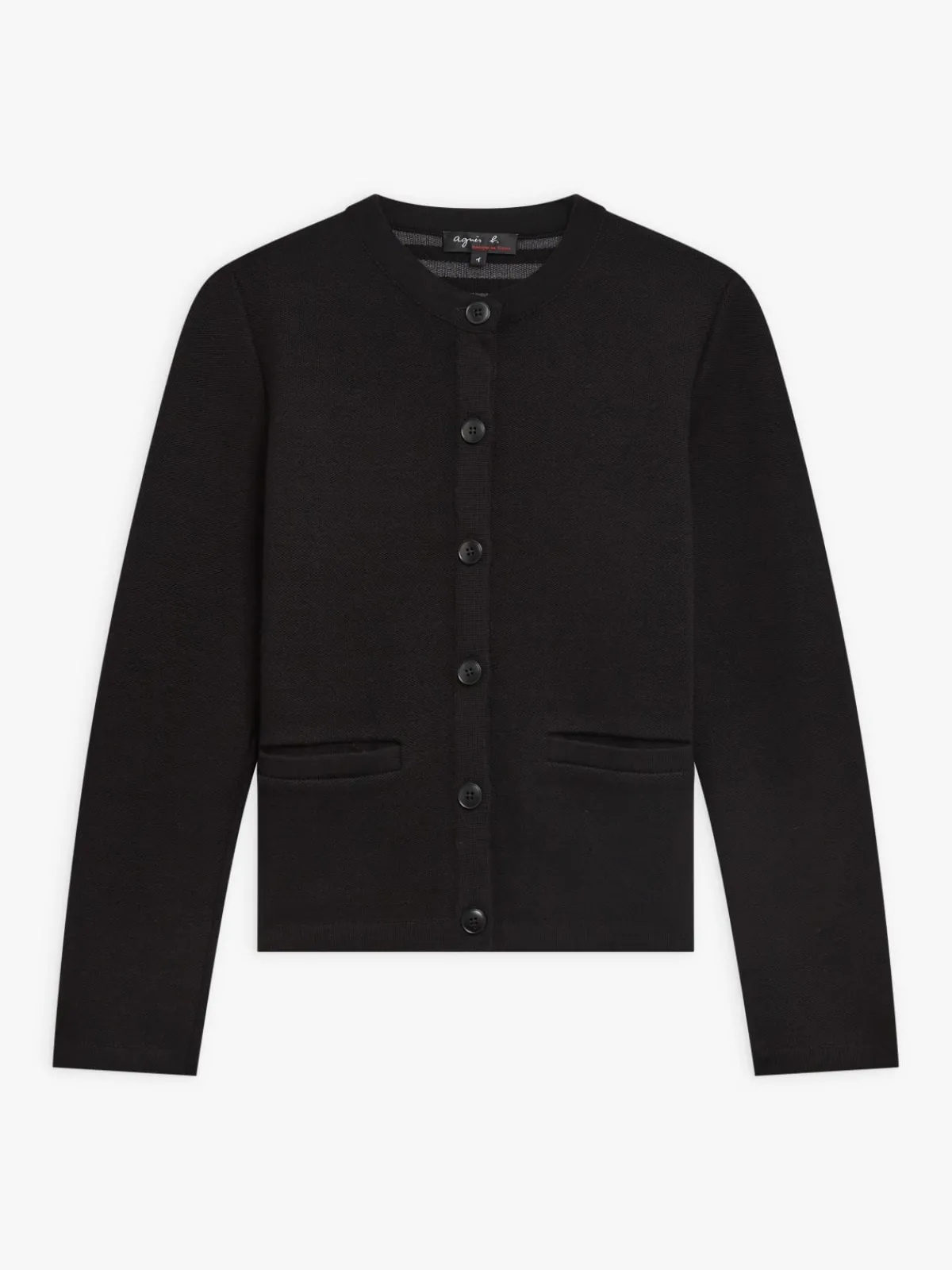 Black Merino Wool Coco Jacket<agnès b. Cheap