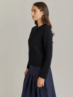 Black Merino Wool Coco Jacket<agnès b. Cheap