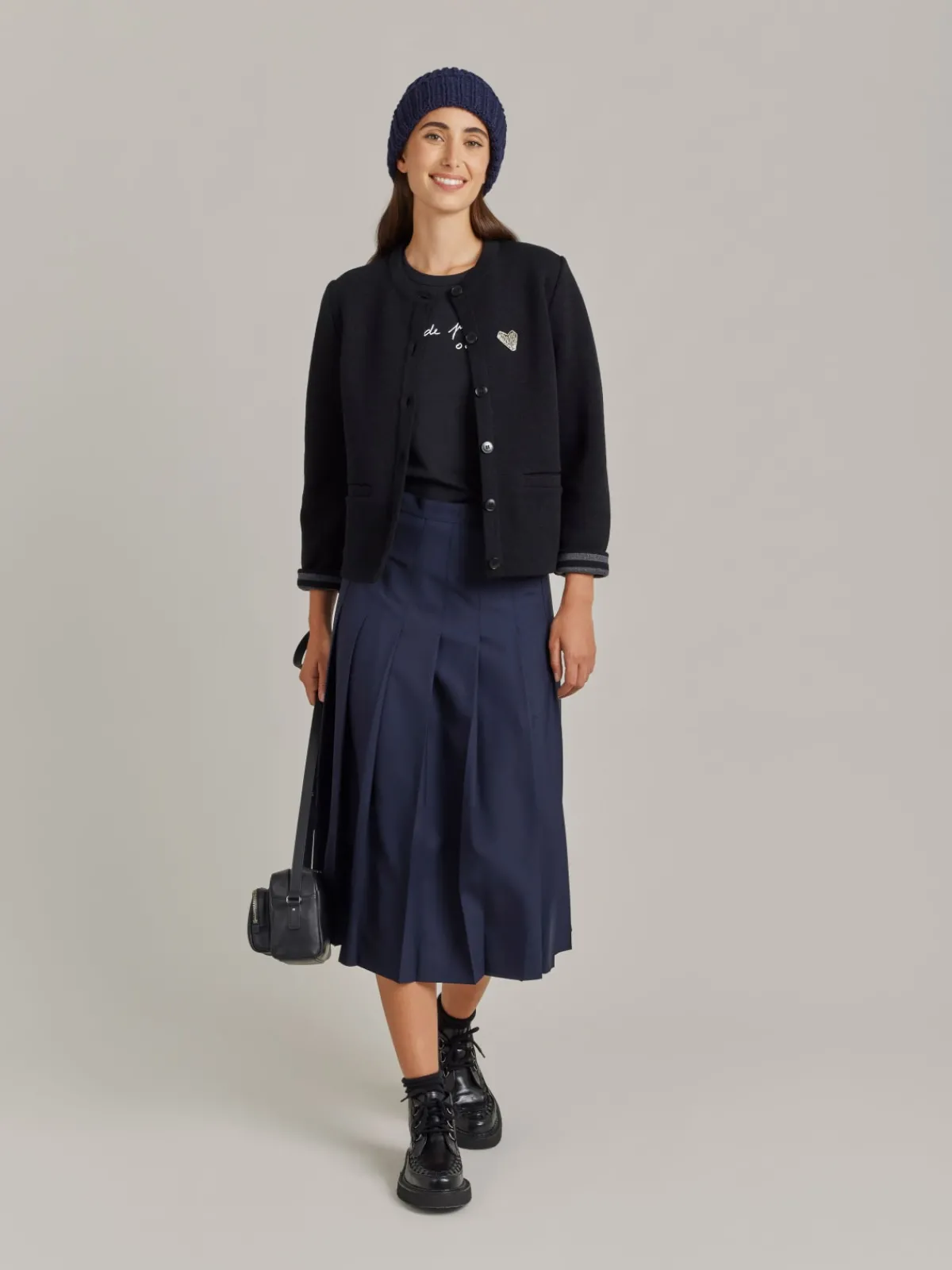 Black Merino Wool Coco Jacket<agnès b. Cheap
