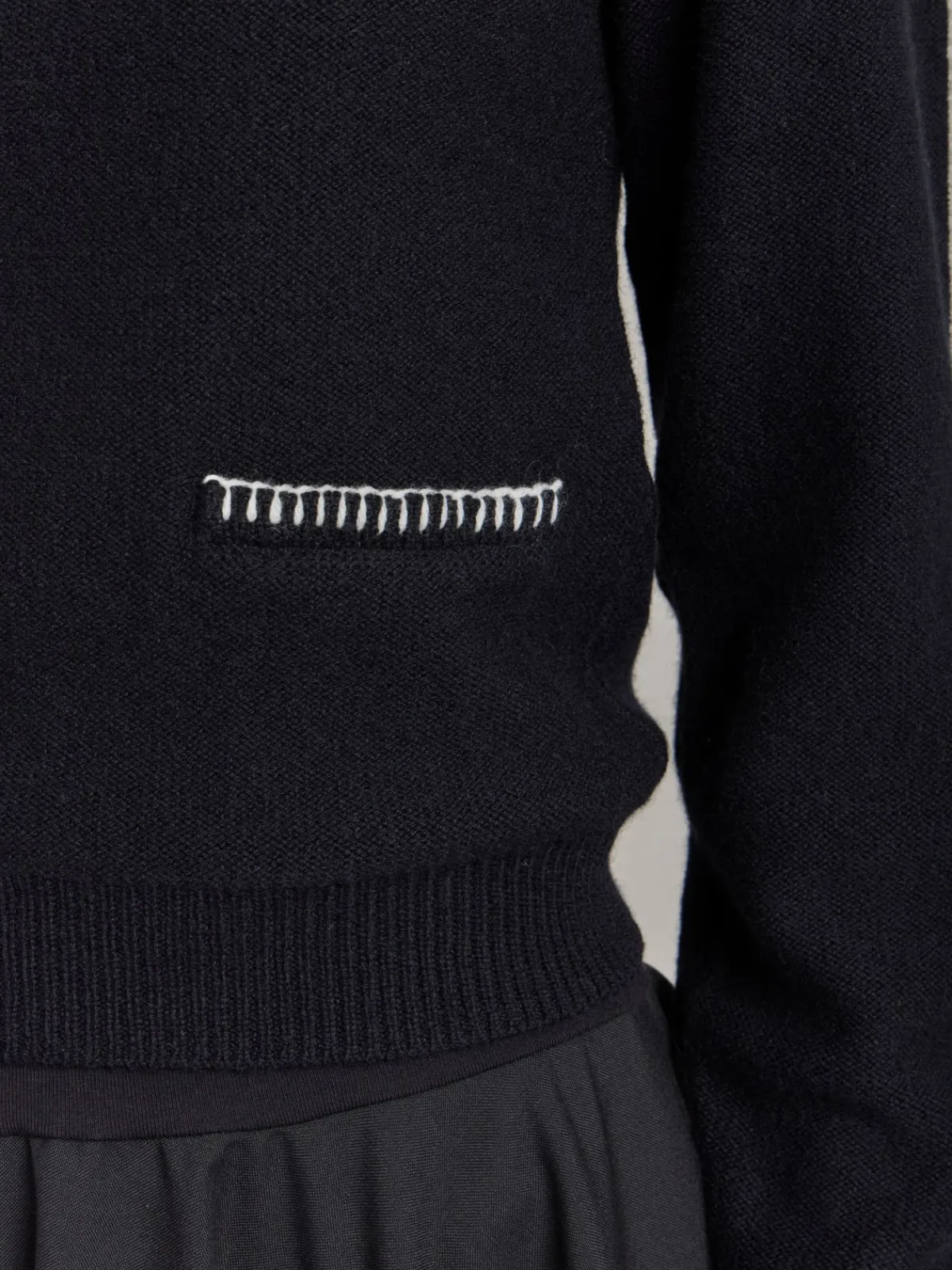 Black Merino Wool Feston Sweater<agnès b. Fashion