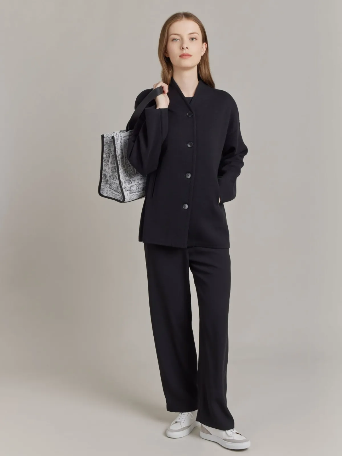 Black Merino Wool Germain Jacket<agnès b. Sale