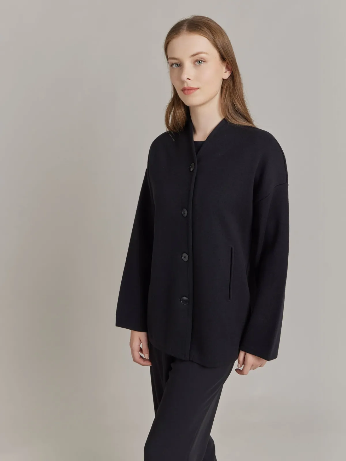Black Merino Wool Germain Jacket<agnès b. Sale