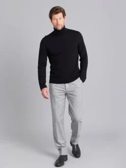 Black Merino Wool New Light Sweater<agnès b. Store