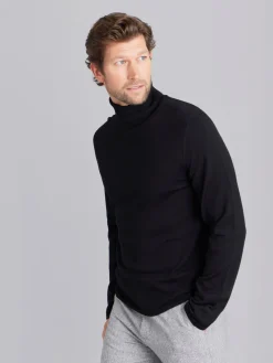 Black Merino Wool New Light Sweater<agnès b. Store
